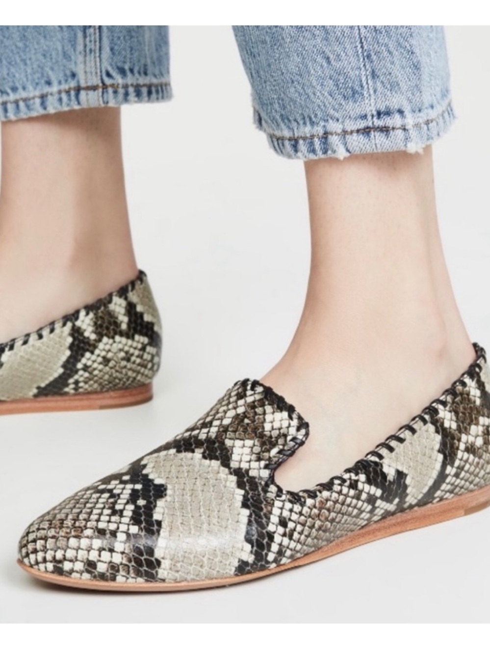 Veronica Beard Griffin 2 Snake Print Loafer Shoes